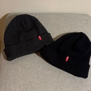 Levi’s Black/Grey Beanie Set